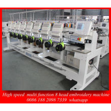 Best Dahao Control System 8 Head High Speed Computer Embroidery Machine for Cap Garment Emberoidery Machine